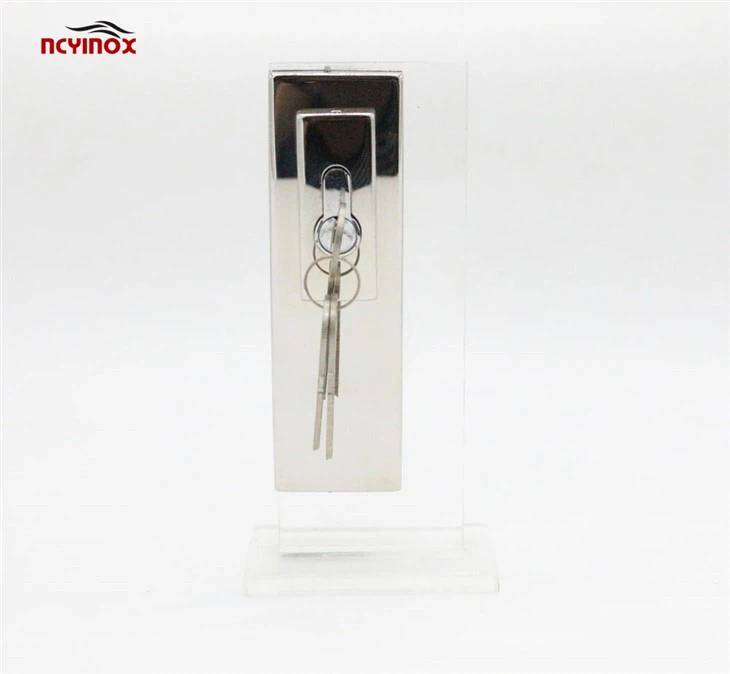 High Quality Aluminum Or Stainless Steel Sliding Glass Door Lock With Brass Key